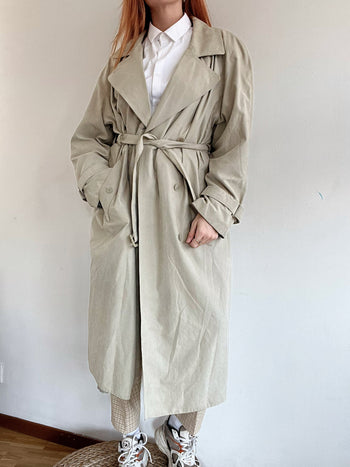 Trench coat vintage beige tout doux M oversized