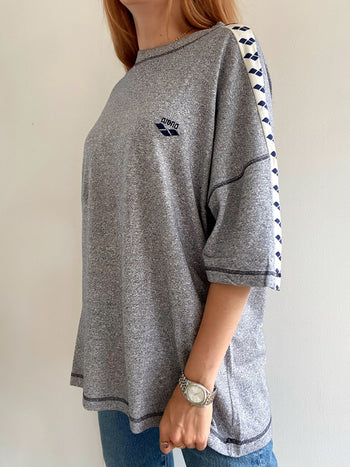 T-shirt vintage gris bleu Arena XL