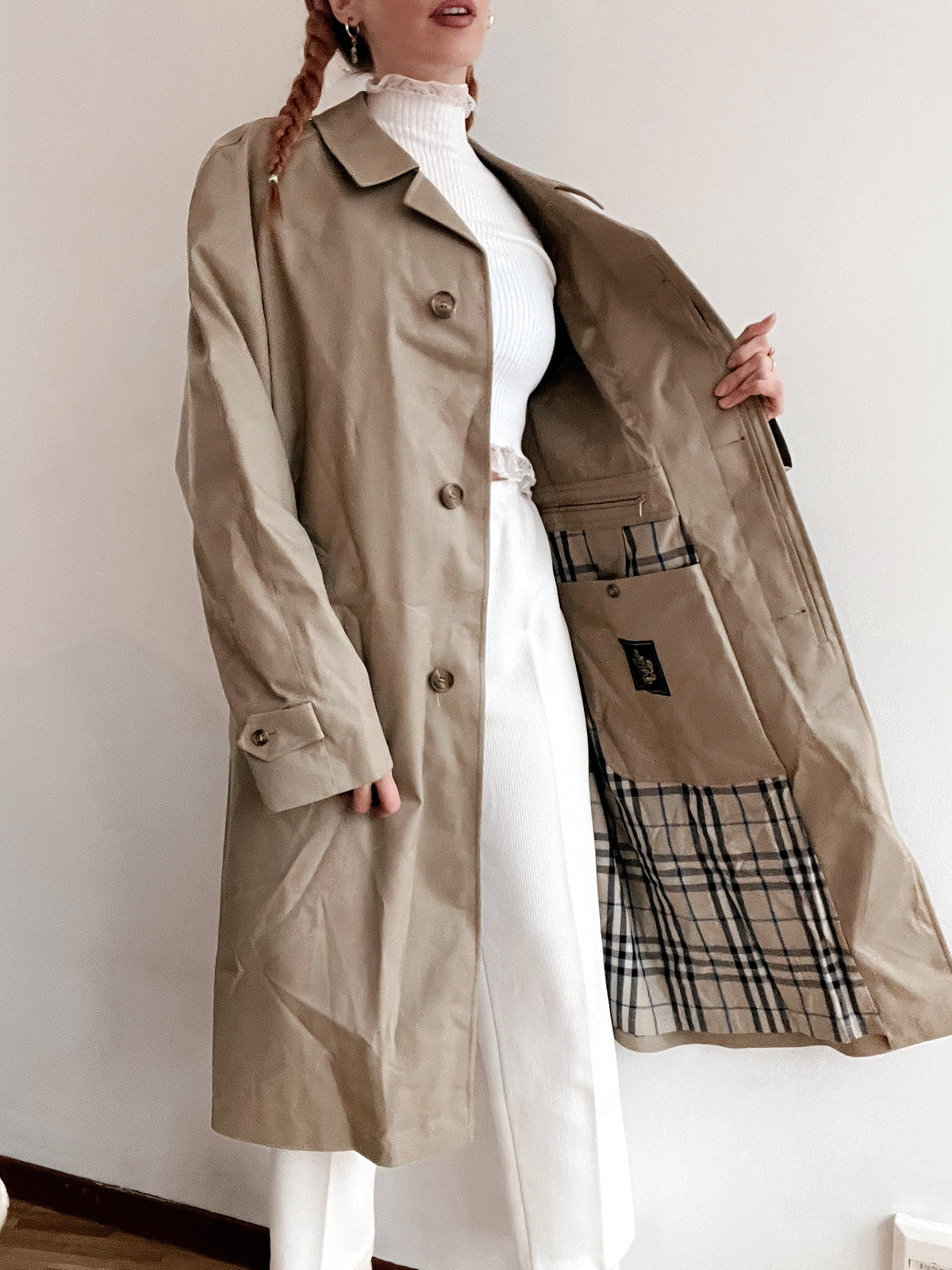 Trench coat vintage beige  L oversized