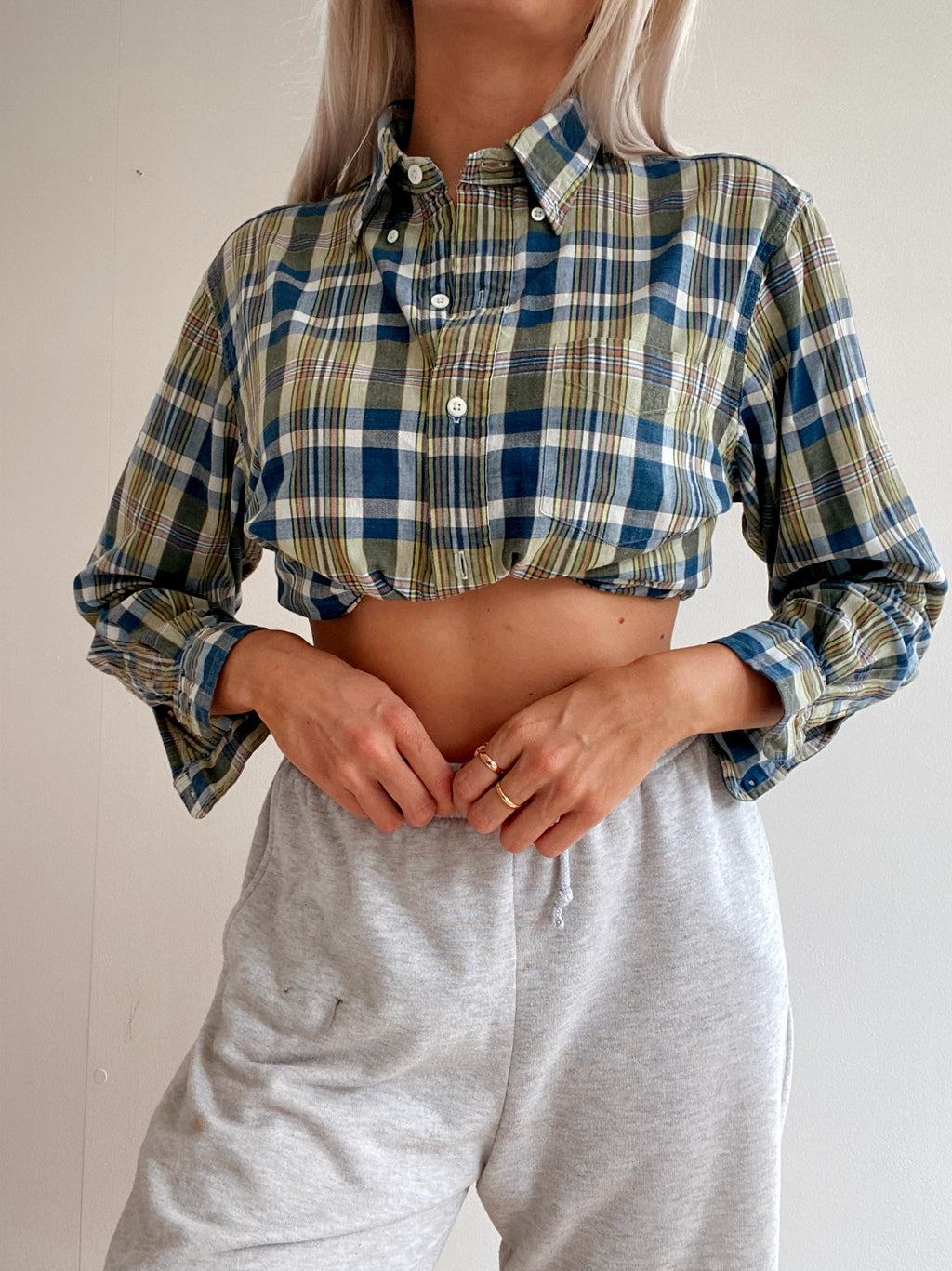 Ralph Lauren L Blue White/Black Striped Shirt