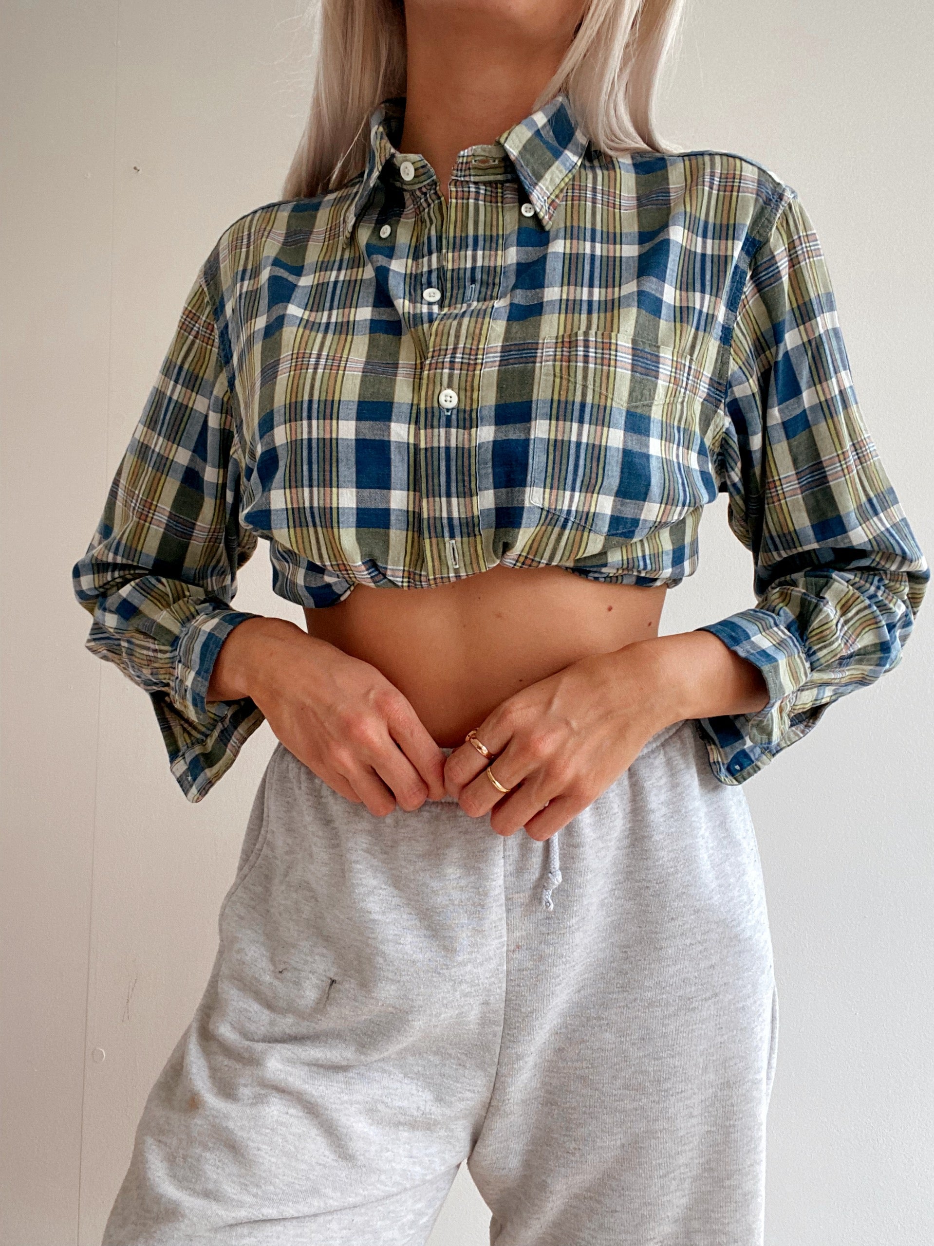 Ralph Lauren L Blue White/Black Striped Shirt