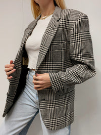 White and blue jacket with orange collar Adidas XL