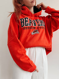 White and blue jacket with orange collar Adidas XL