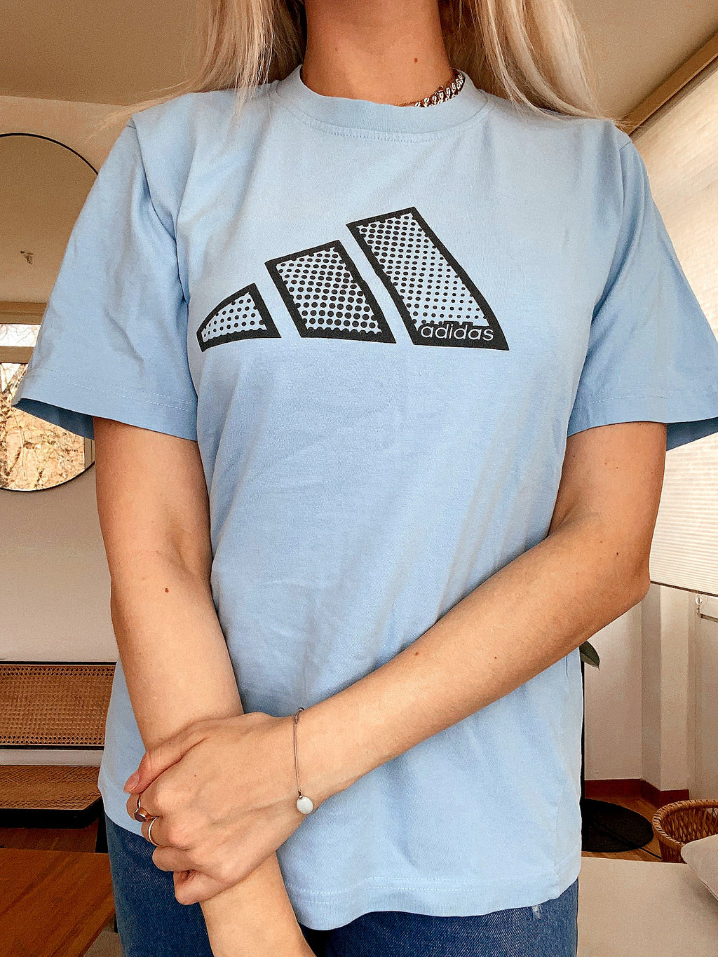T-shirt bleu clair Adidas S