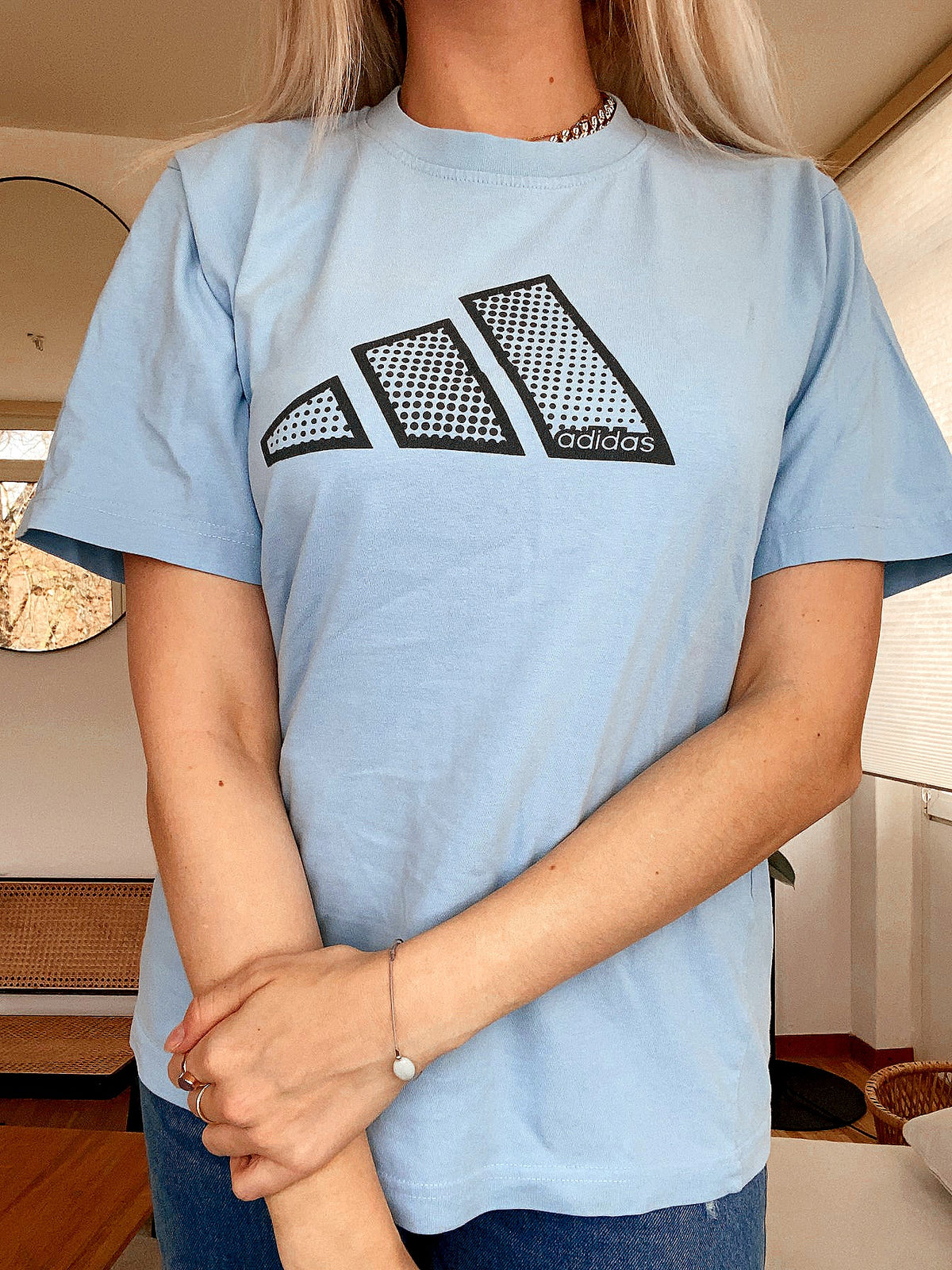 T-shirt bleu clair Adidas S