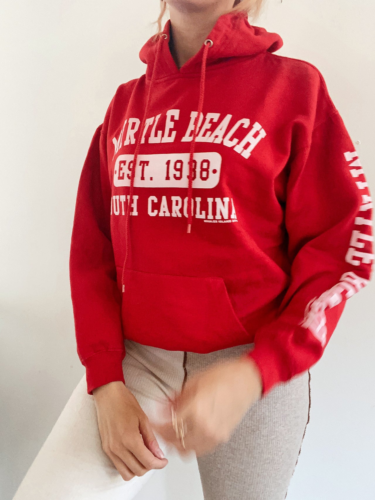 Pull vintage américain rouge  S/M