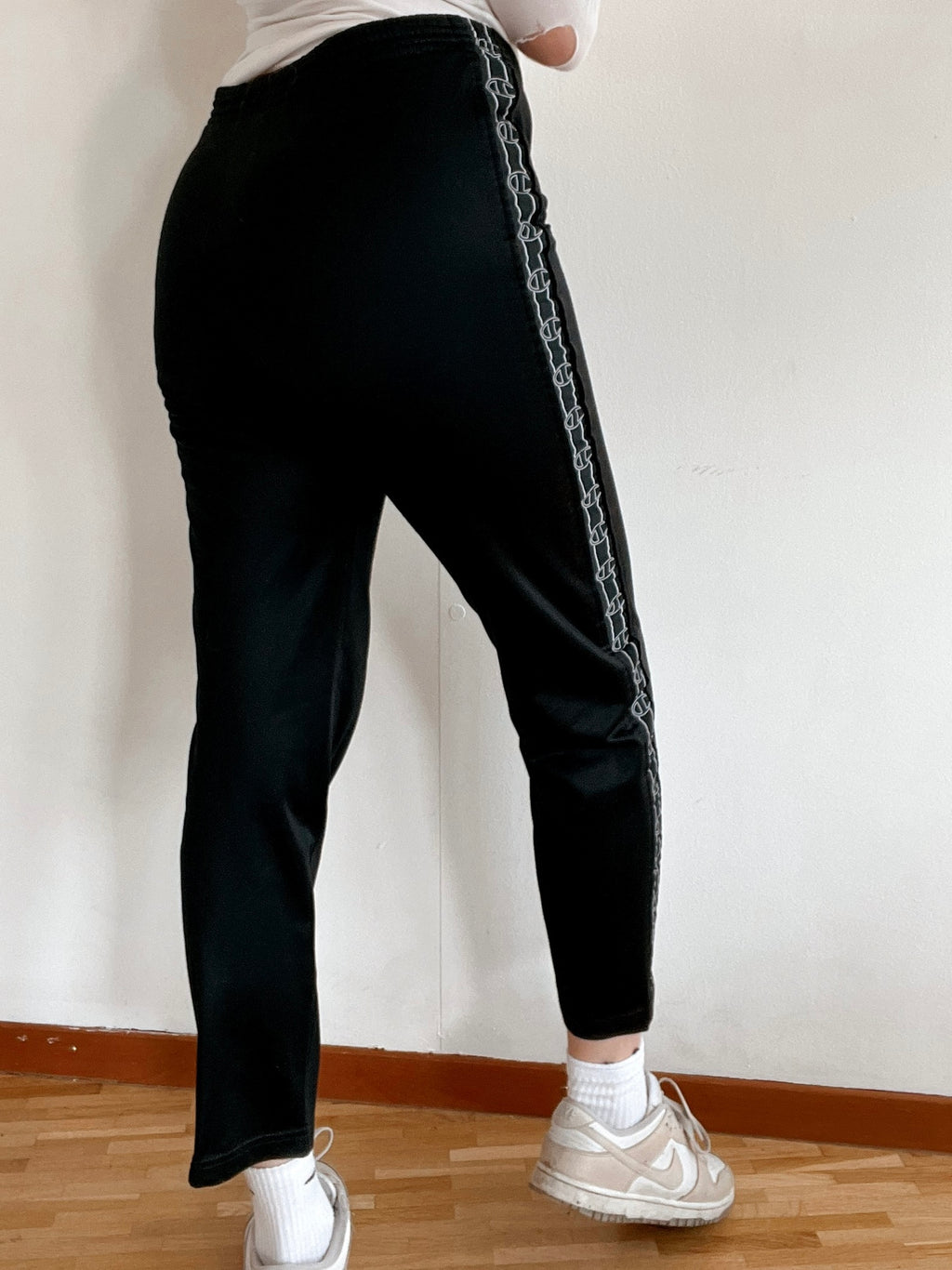 Schwarze Vintage-Jogginghose von Champion S