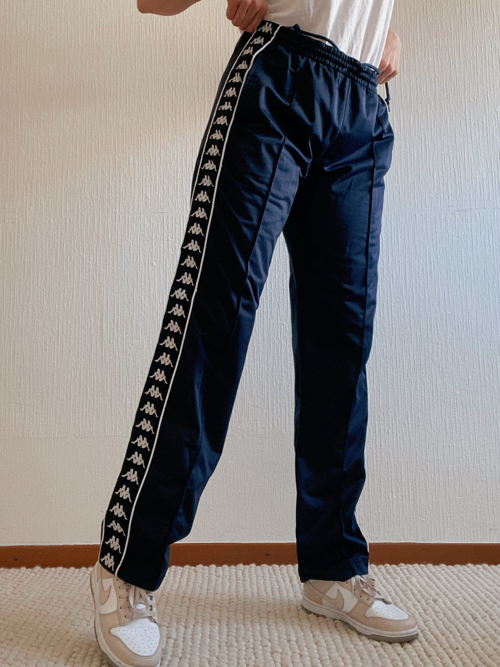 Pantalon de jogging bleu et blanc Kappa L