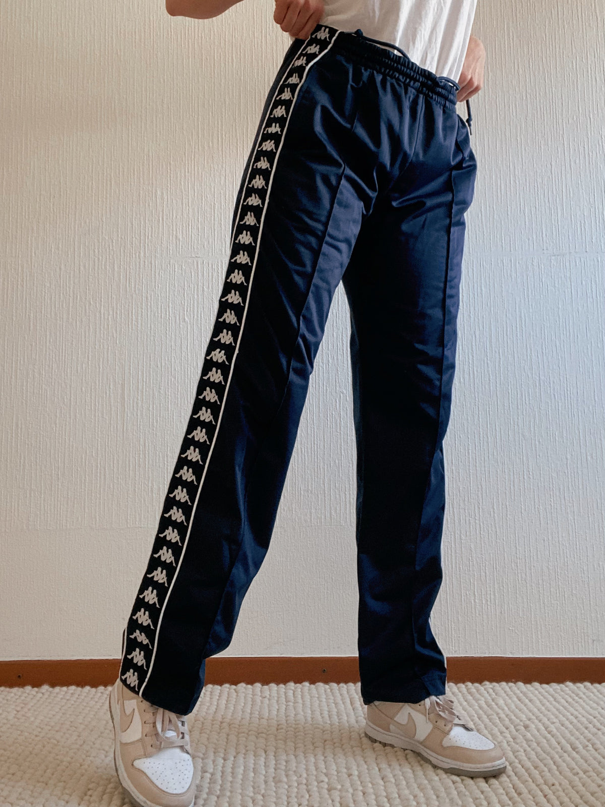 Pantalon de jogging bleu et blanc Kappa L