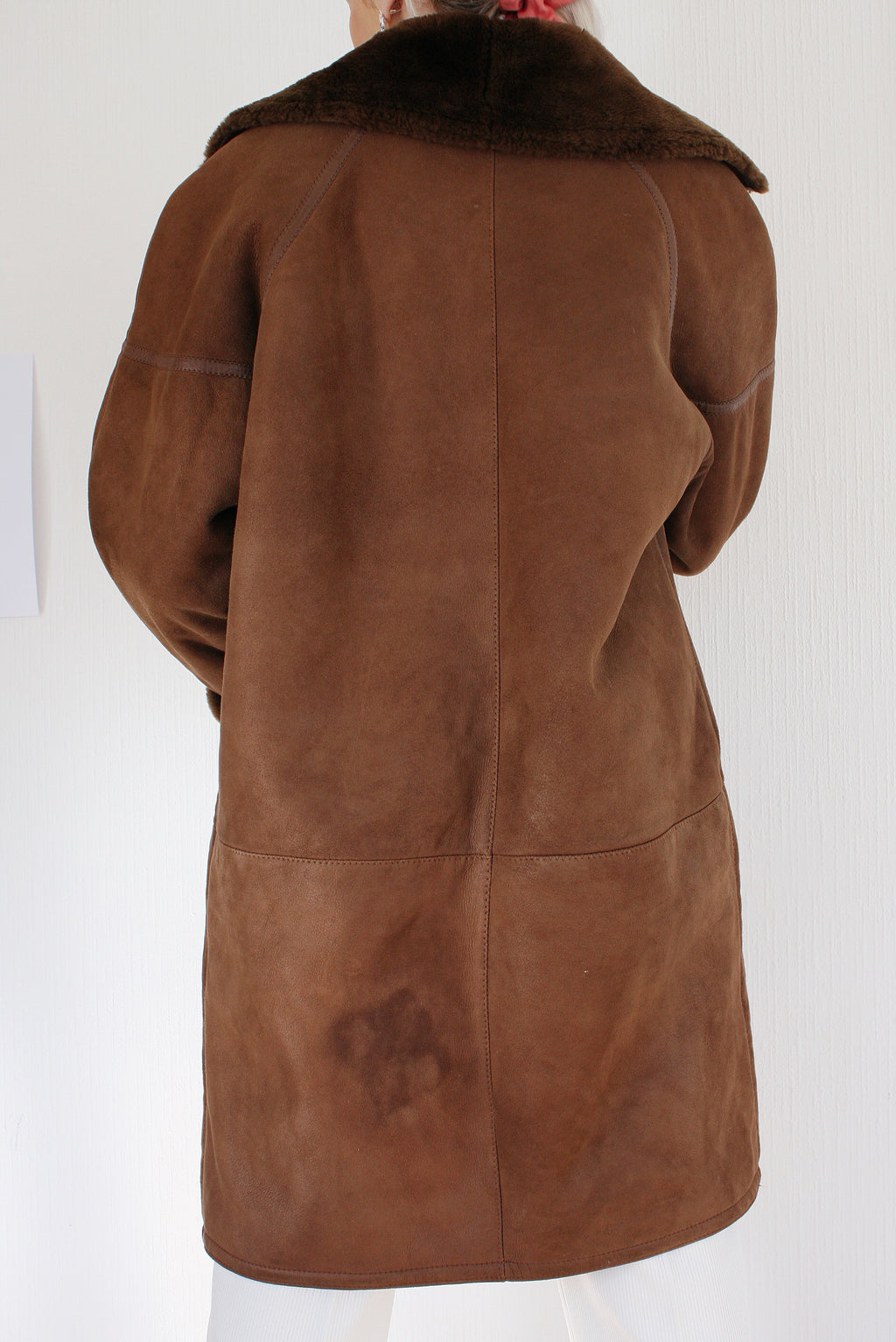 Manteau brun mouton retourné M/L
