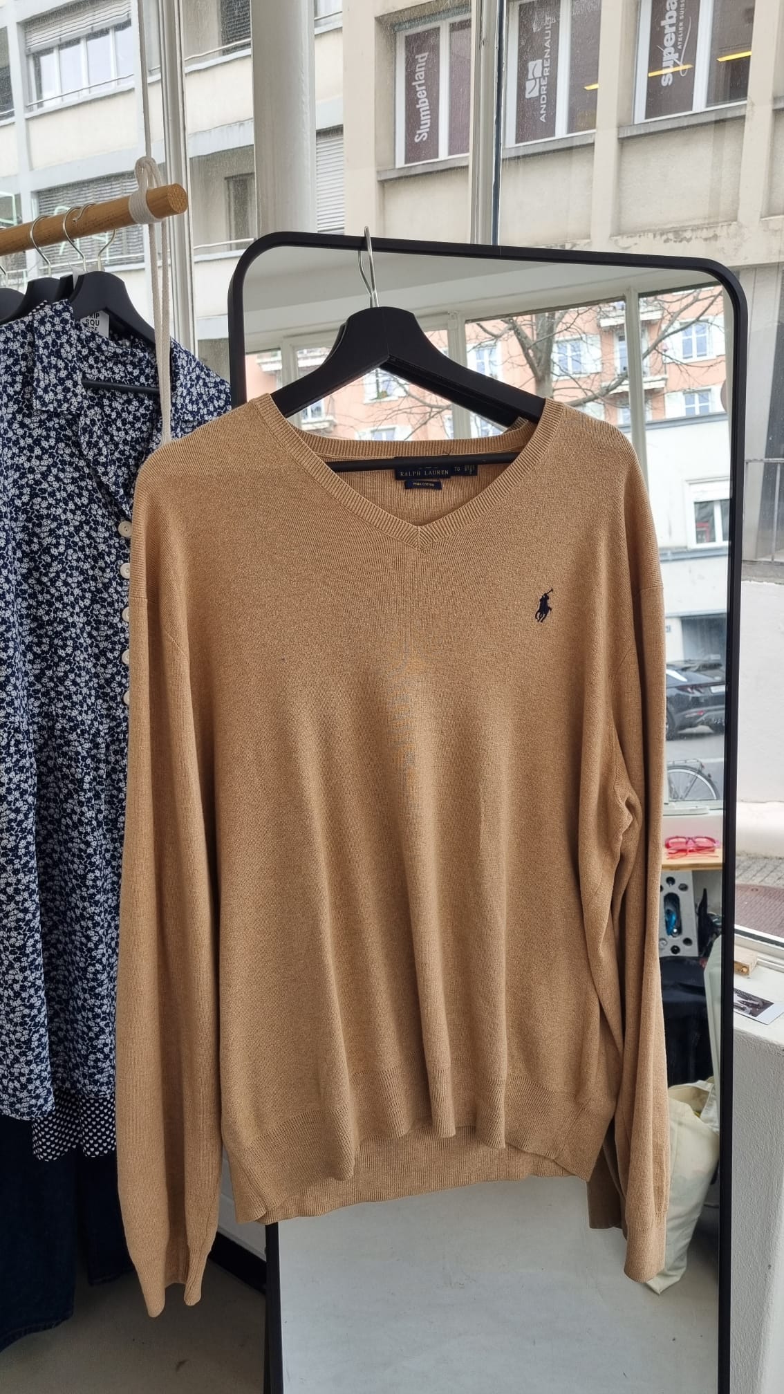 Pull beige Ralph Lauren en coton