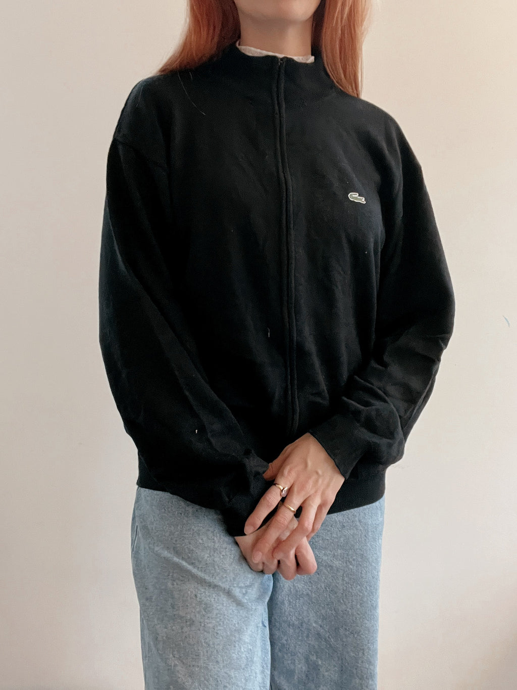 Jacket vintage Lacoste avec zip noir