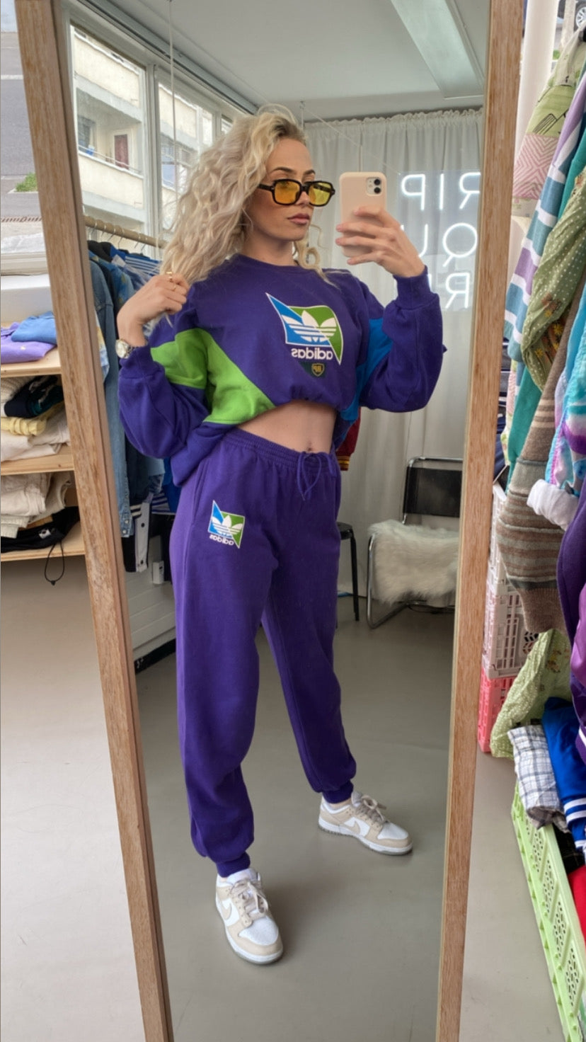 Ensemble de jogging violet et vert Adidas  M