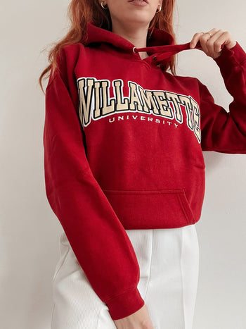 Pull vintage américain rouge foncé S