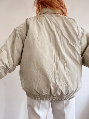 XL-Daunenjacke in Beige/Offwhite 