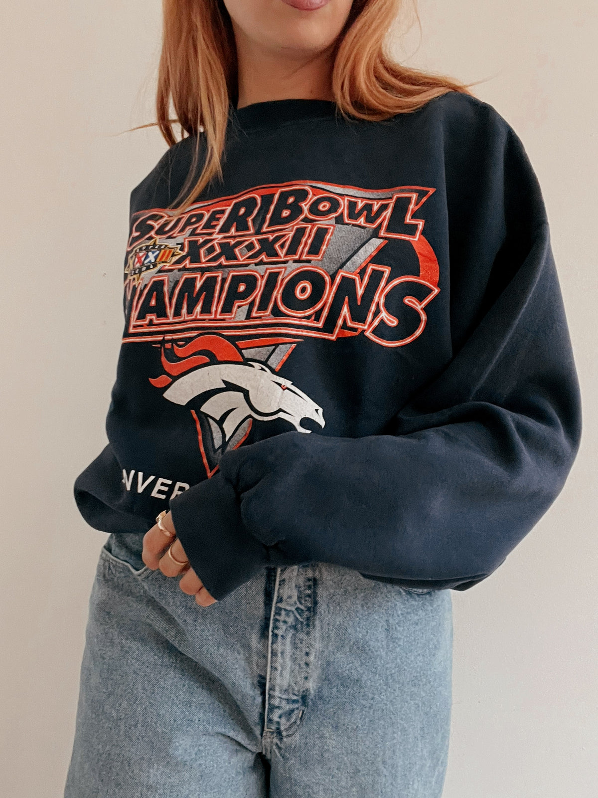 White and blue jacket with orange collar Adidas XL
