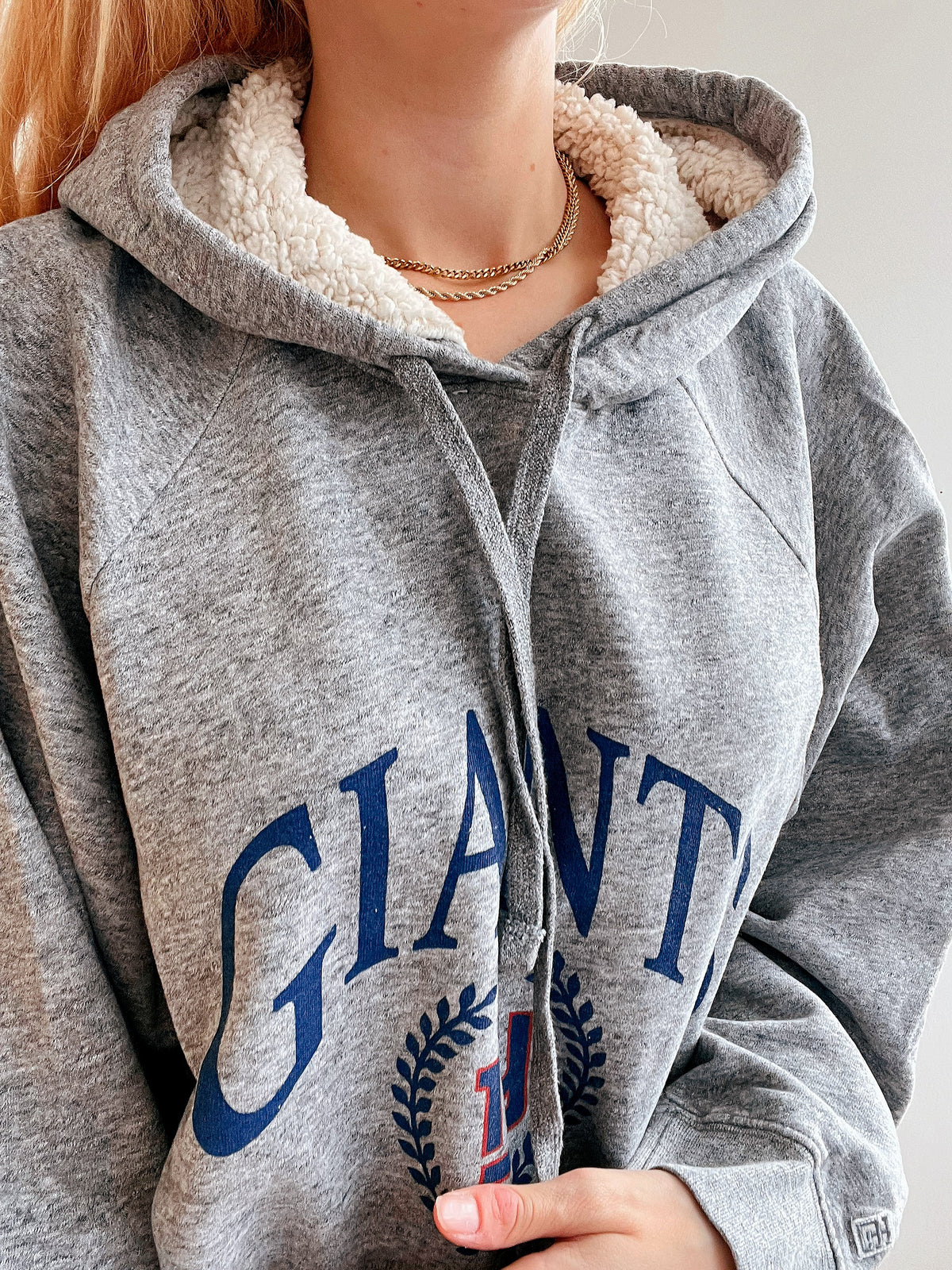 White and blue jacket with orange collar Adidas XL