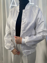Veste bomber blanche satinée Garden S/M