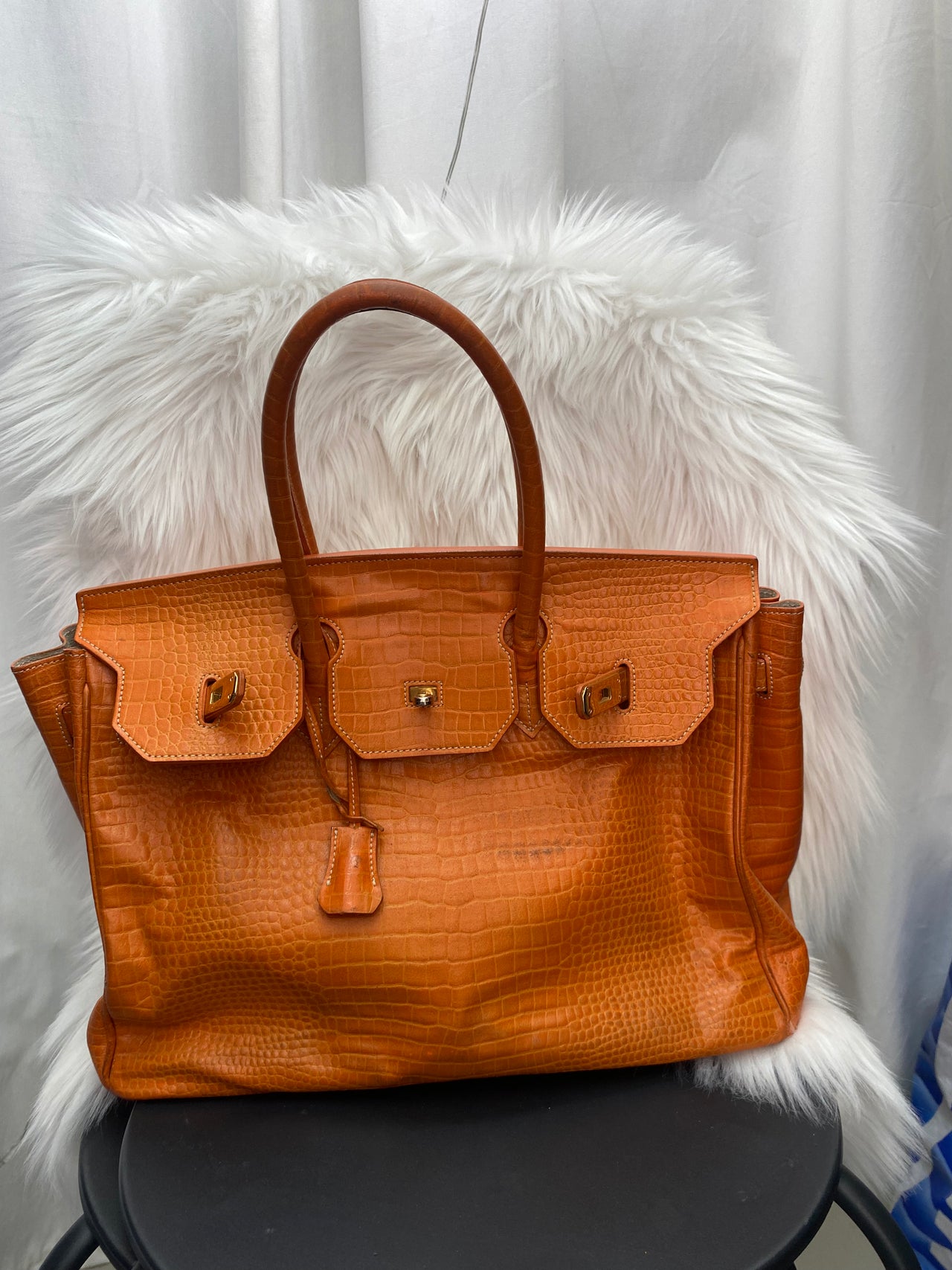 Sac à main vintage orange