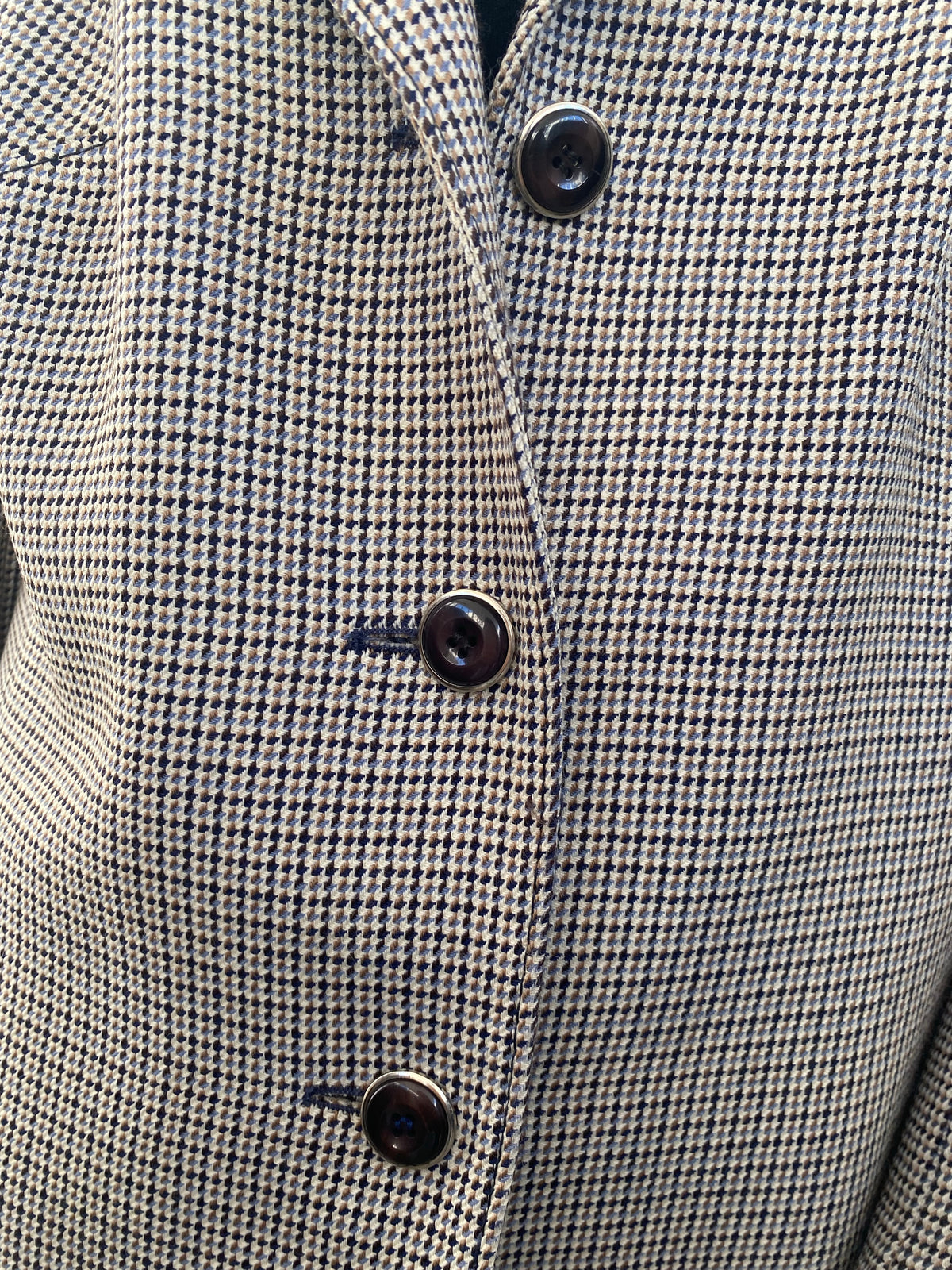 Veste Blazer vintage bleu/beige/blanc M/L