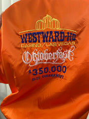 West Ward XL Satin Orange Bomberjacke 