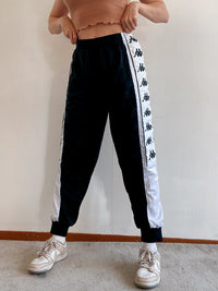 Kappa XL Vintage schwarze Jogginghose