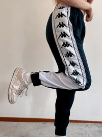 Kappa XL Vintage schwarze Jogginghose