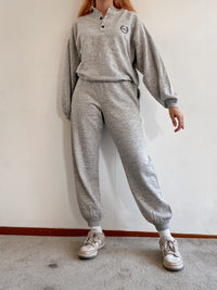 Vintage graue und lila Jogginghose XL