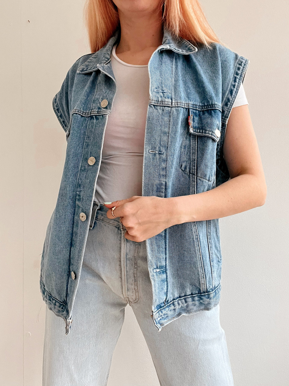 Gilet en jeans vintage sans manches Levis L