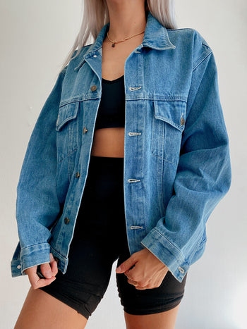 Veste en jeans vintage bleue claire