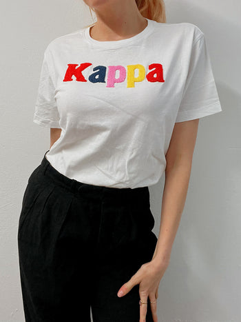 T-shirt vintage blanc Kappa