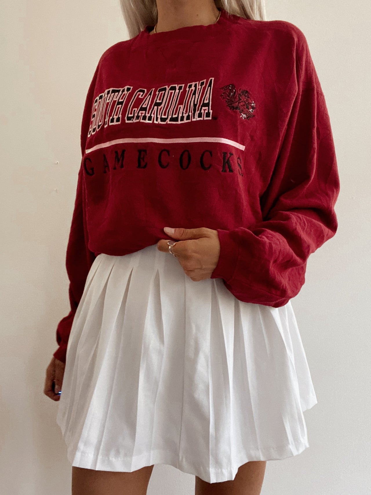 Pull vintage USA Bordeaux rouge L