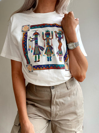 T-shirt vintage blanc M