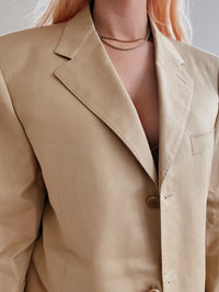 Veste blazer vintage beige/moutarde L
