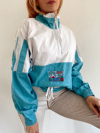 Veste de jogging vintage turquoise S