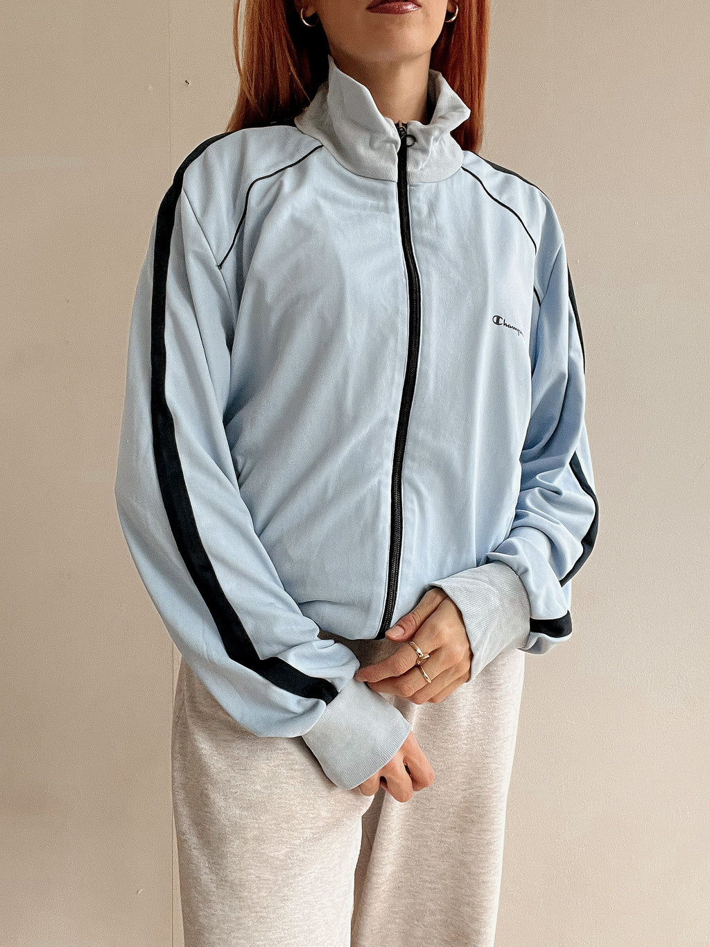 Veste de jogging vintage bleue clair Champion L