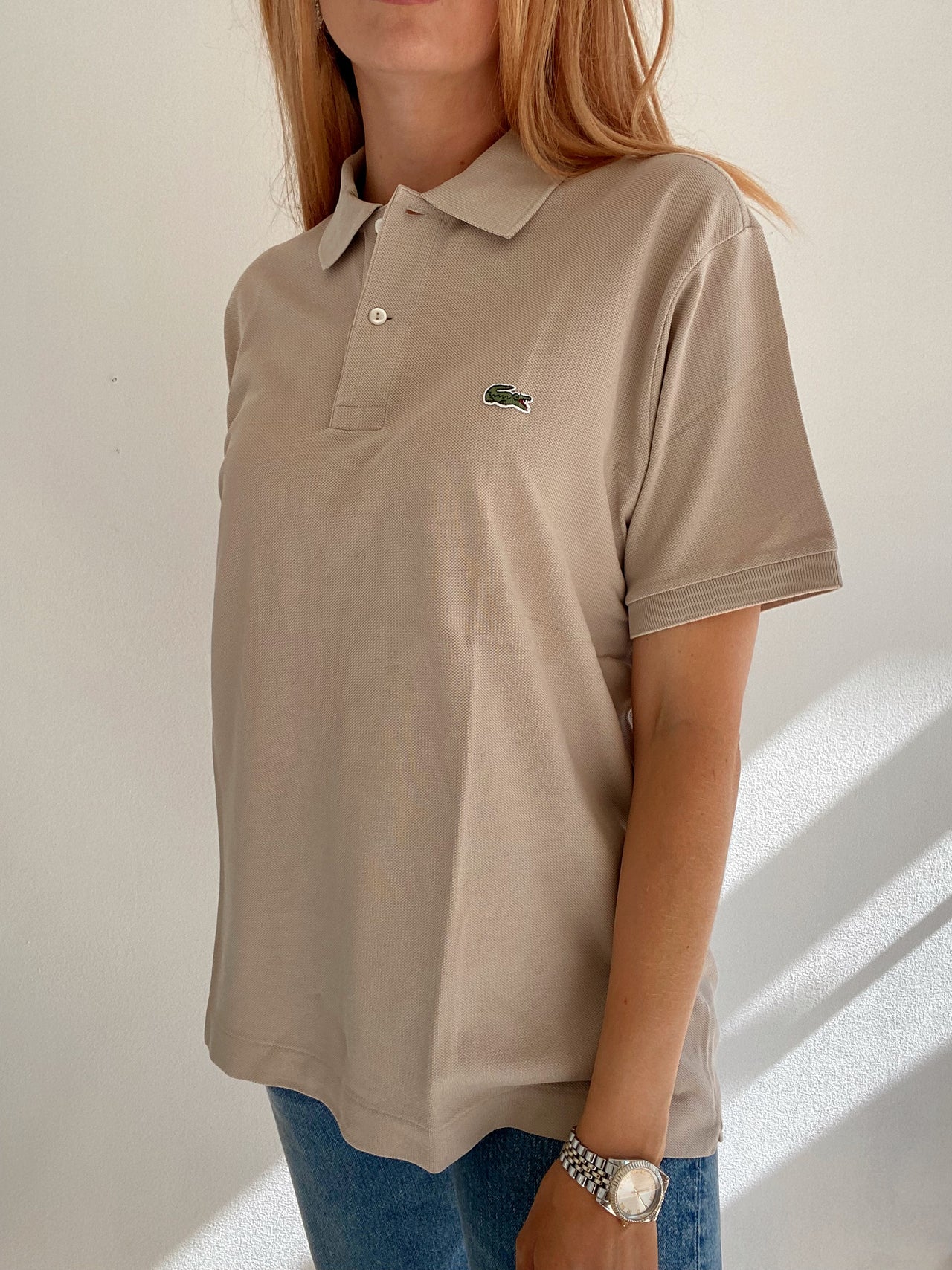 Polo à manches courtes beige Lacoste L