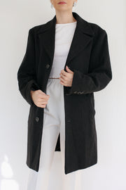 Manteau en laine noir L