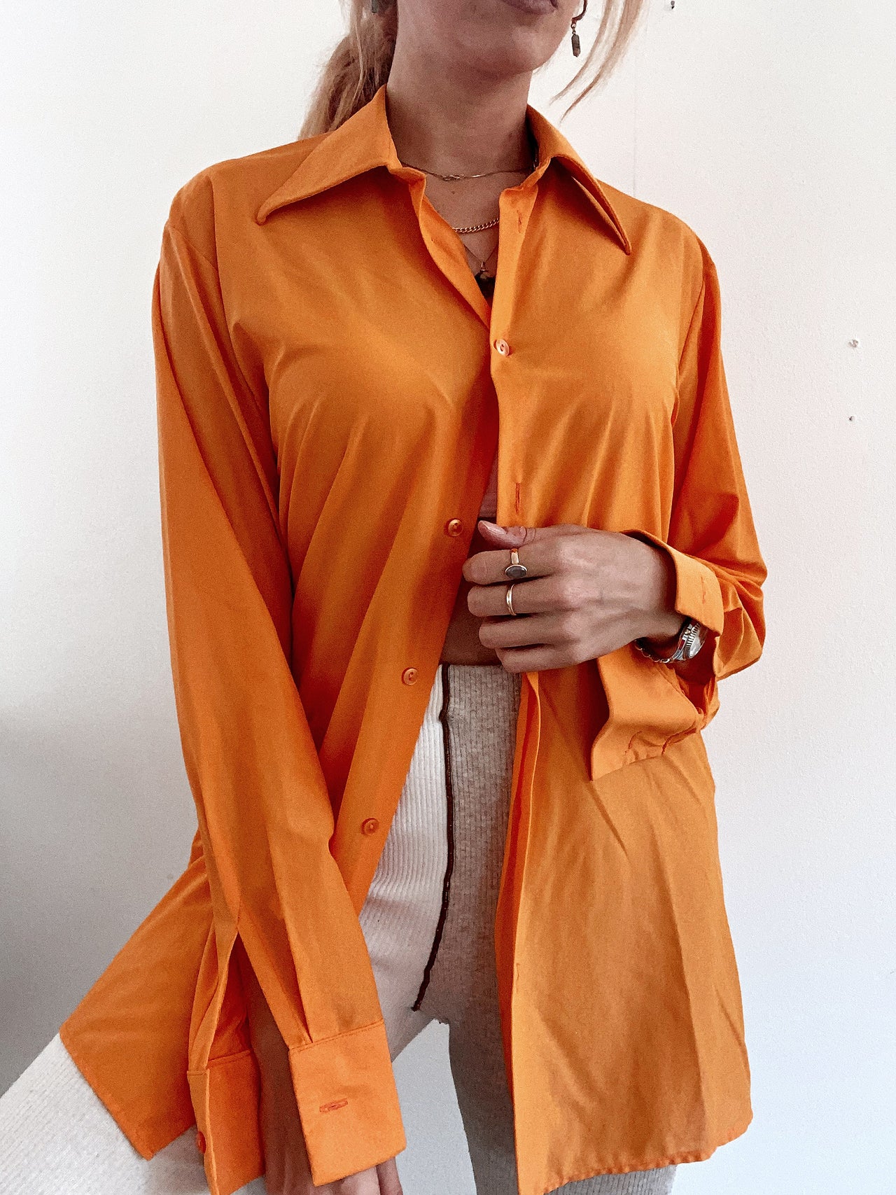 Chemise Vintage 70’s orange S