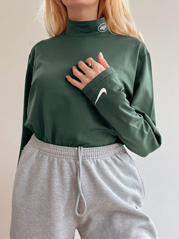 Pull vintage américain vert Jets Nike XL