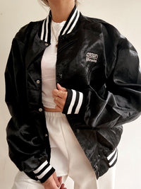 USA Bomberjacke Schwarz Satin XL