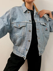 Veste en jeans vintage bleue claire USA M