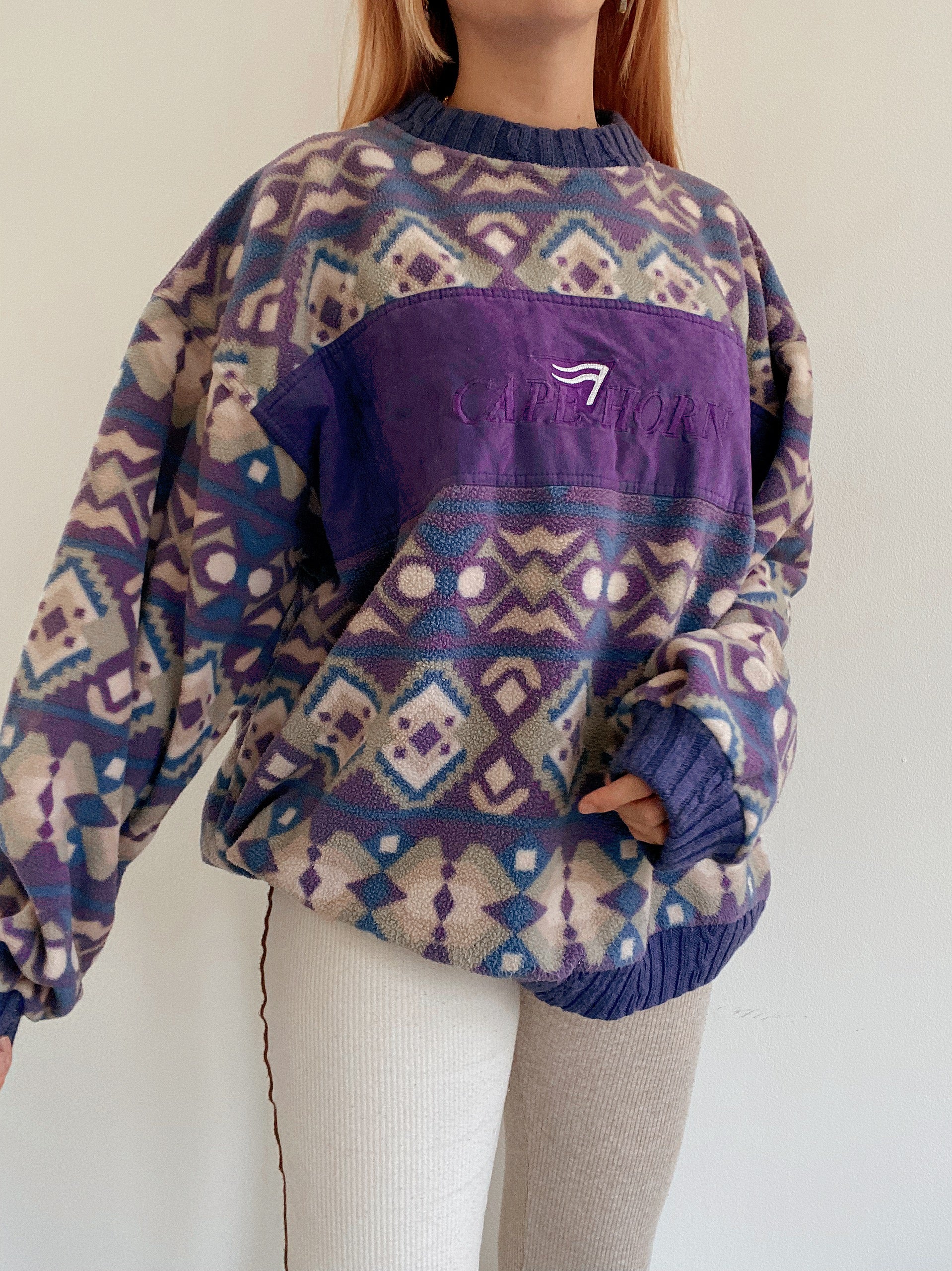 XL blue fleece sweater