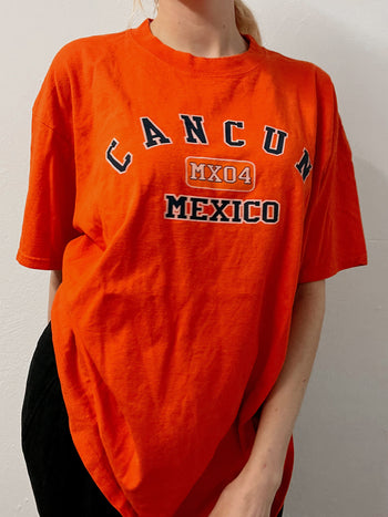 Tshirt vintage orange Cancun XL