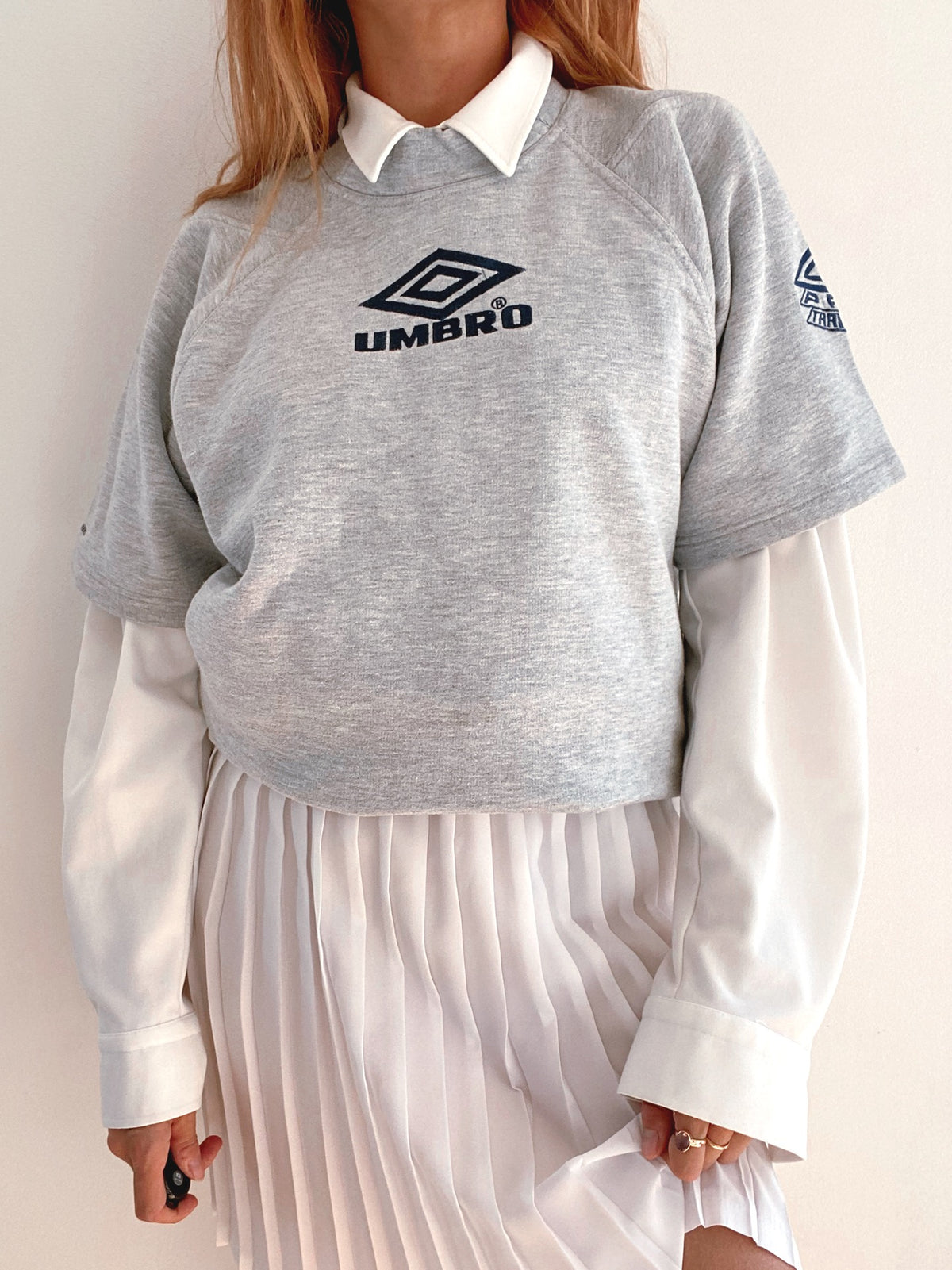 Dickes graues Vintage-T-Shirt Umbro L