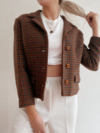 White and blue jacket with orange collar Adidas XL