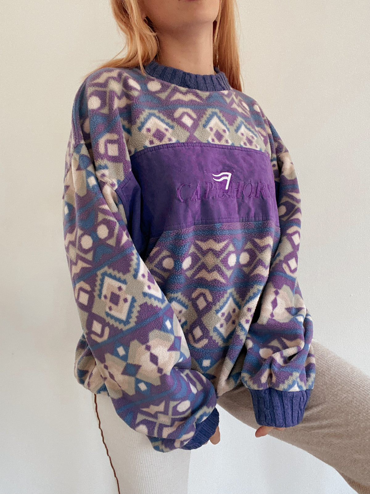 XL blue fleece sweater