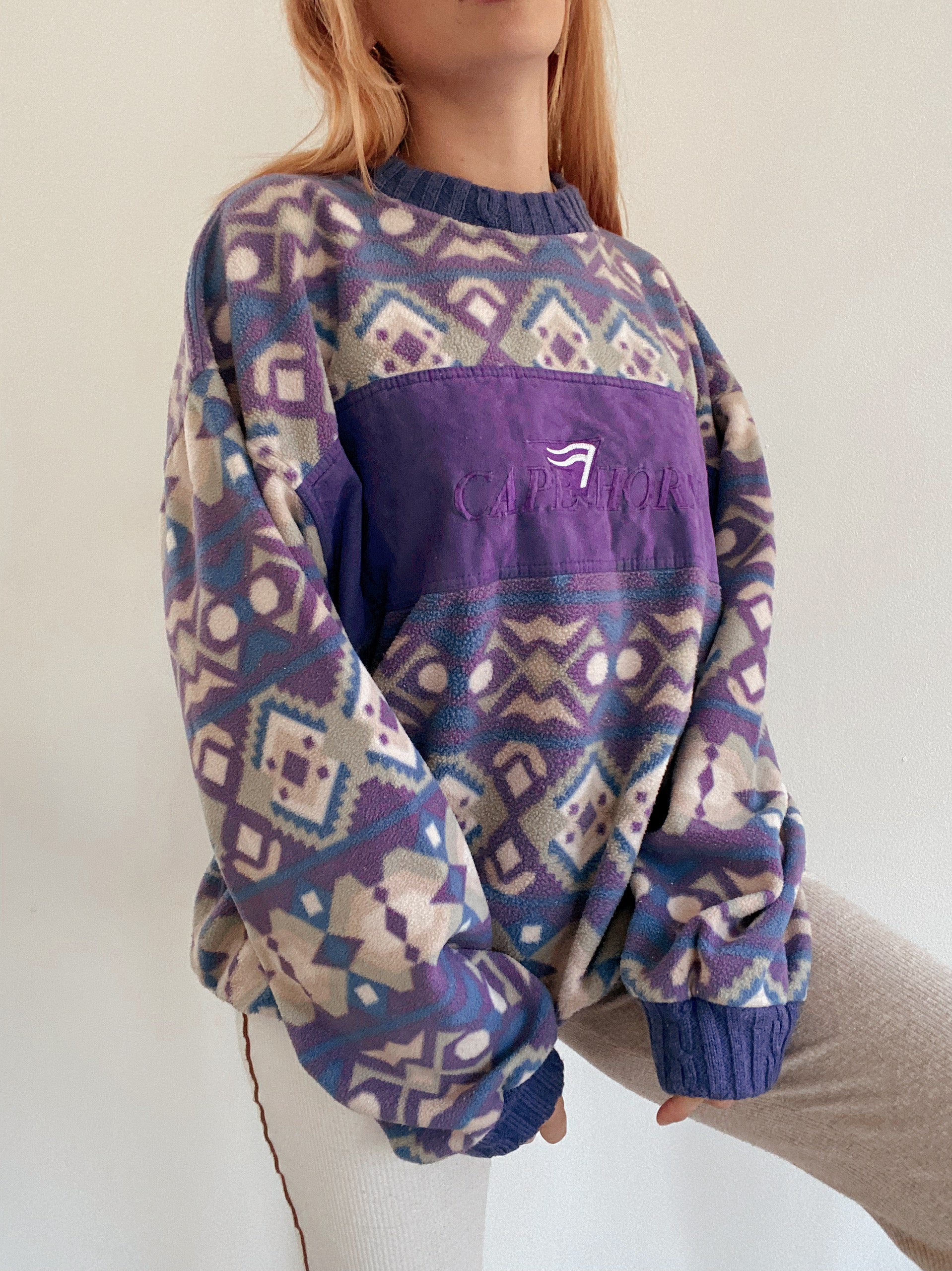 XL blue fleece sweater