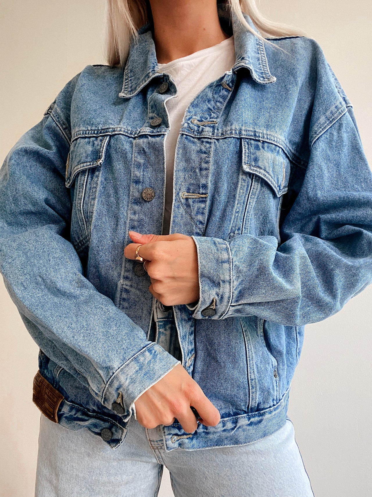 Veste en jeans vintage bleue L