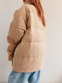 Doudoune vintage beige plume d’oie XL
